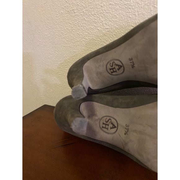 ASH Taupe Platform Suede Pump High Heels Size 7.5 - Picture 6 of 9